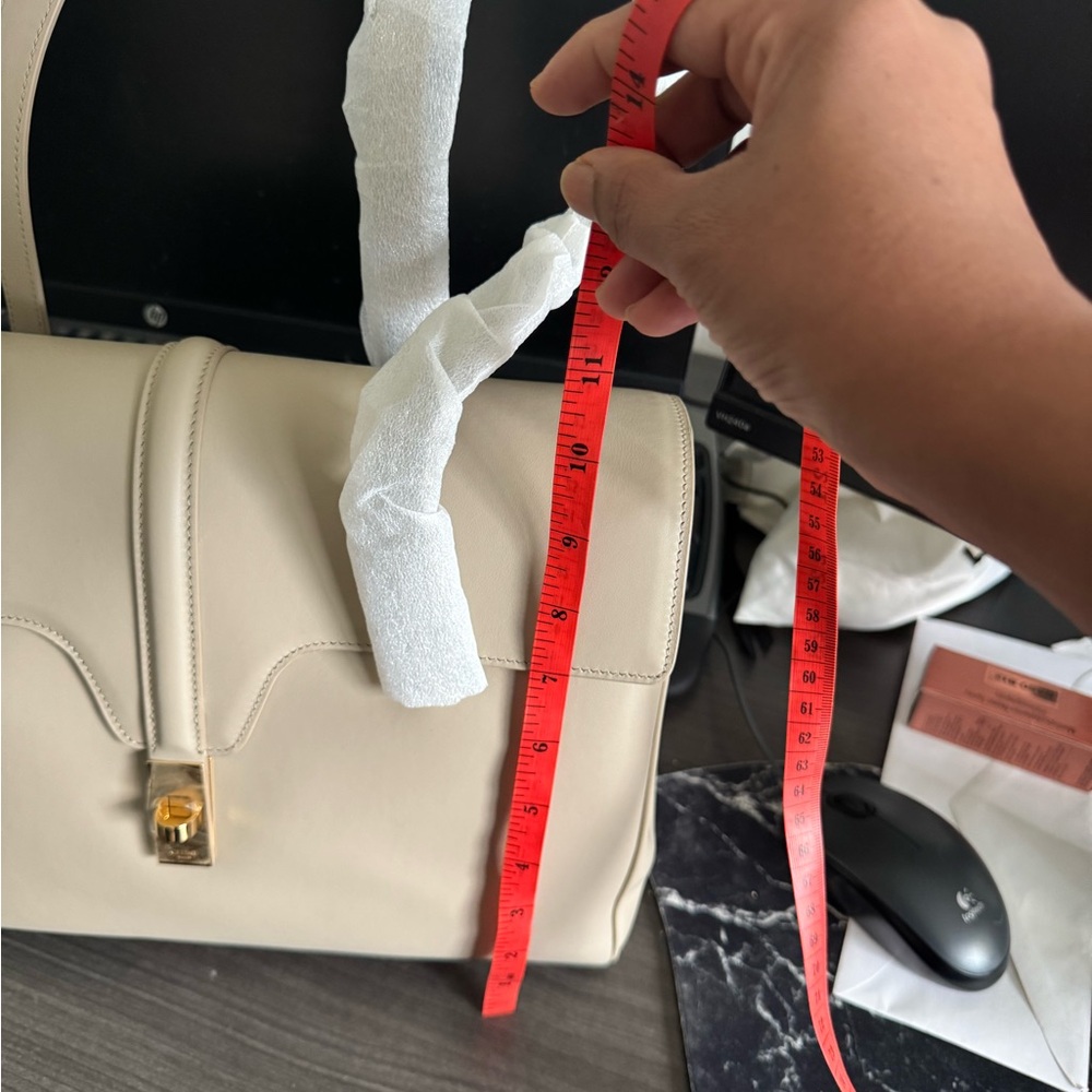 Celine Gray Leather Tote Bag with Gold Hardware - Picture 13 of 14